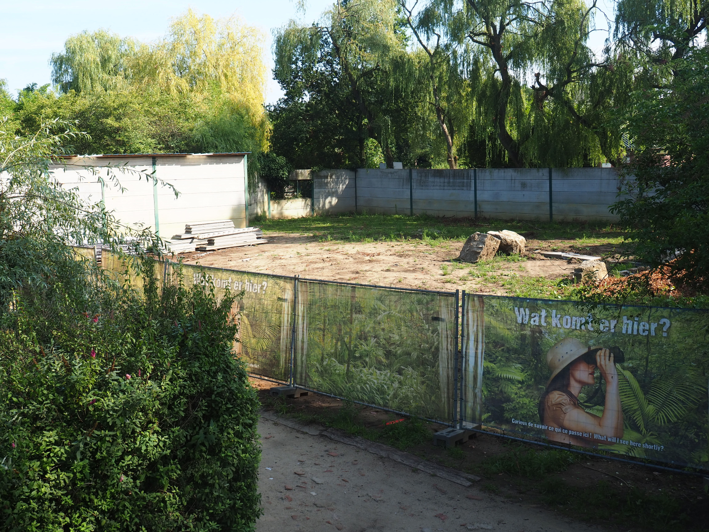 Construction site for new tiger exhibit, 2019-08-11