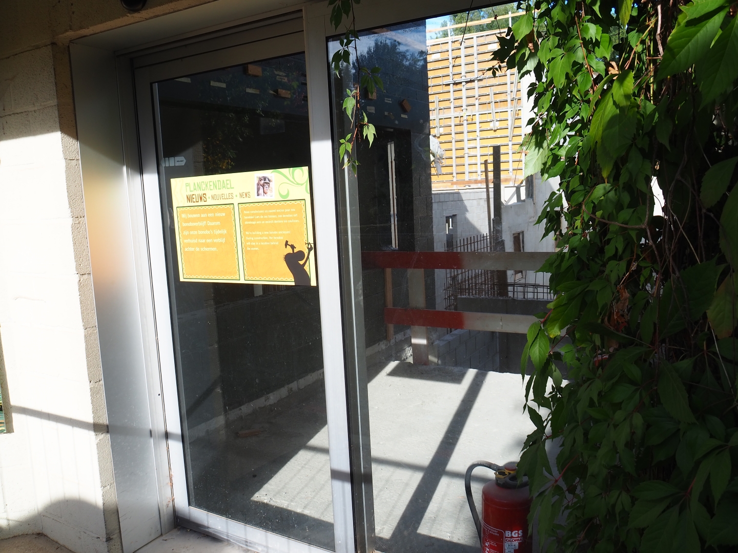 Construction site for the new bonobo building