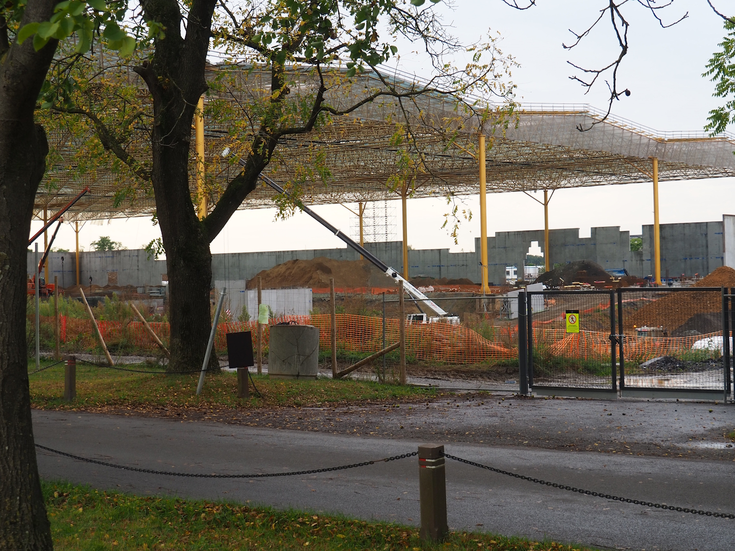 Construction site for "The Sanctuary", 5 hectare South American tropical hall, 2023-10-13