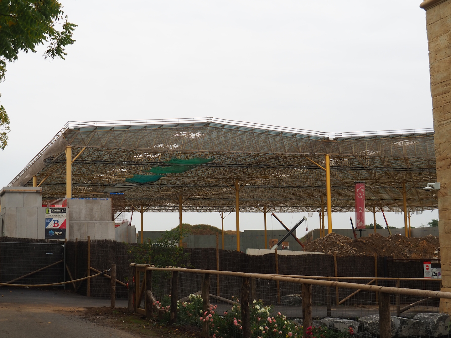 Construction site for "The Sanctuary", 5 hectare South American tropical hall, 2023-10-13