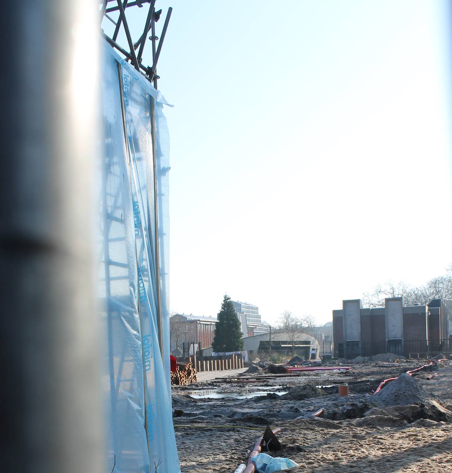 Construction site new Elephant outdoor enclosure