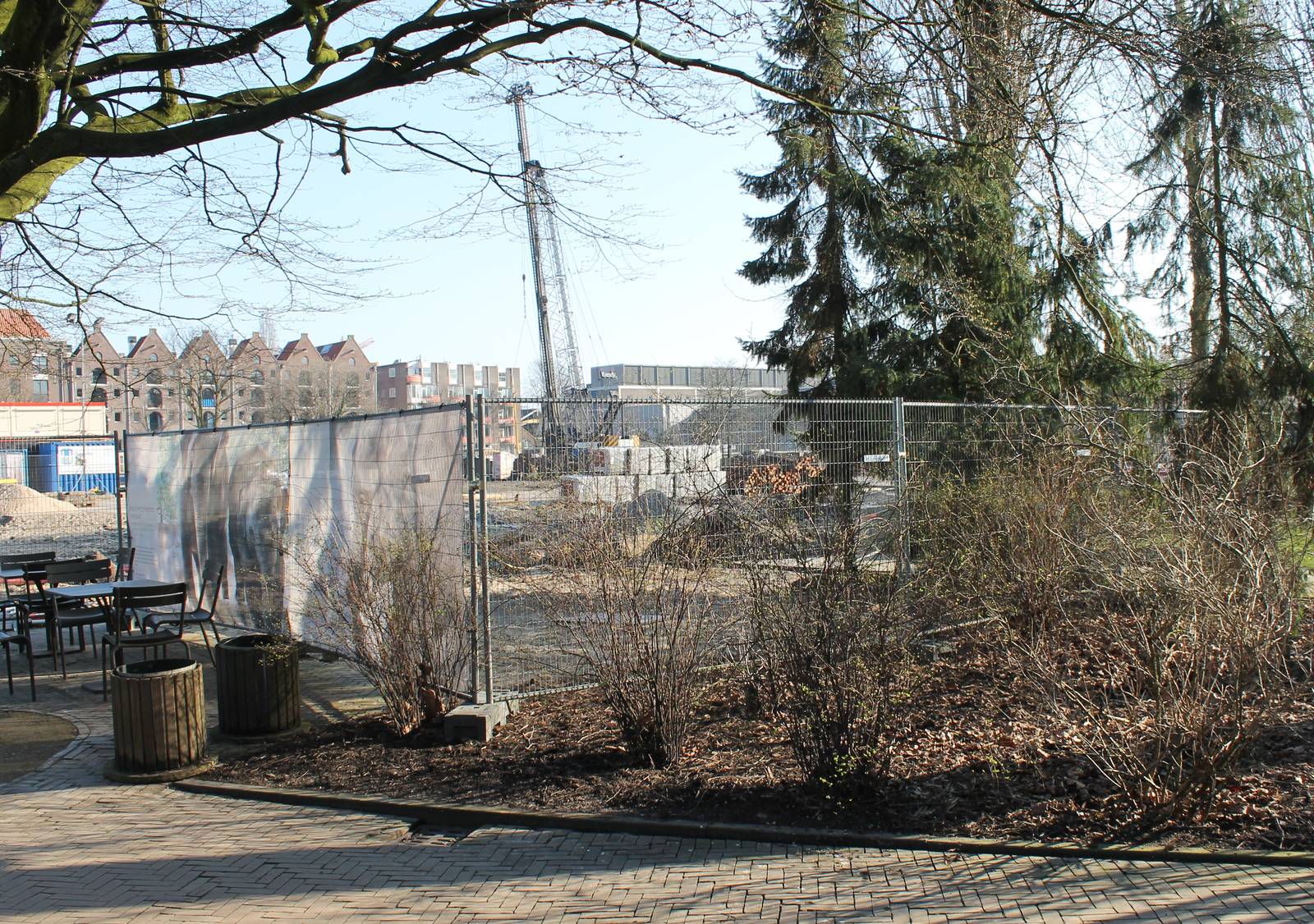 Construction site new Elephant outdoor enclosure