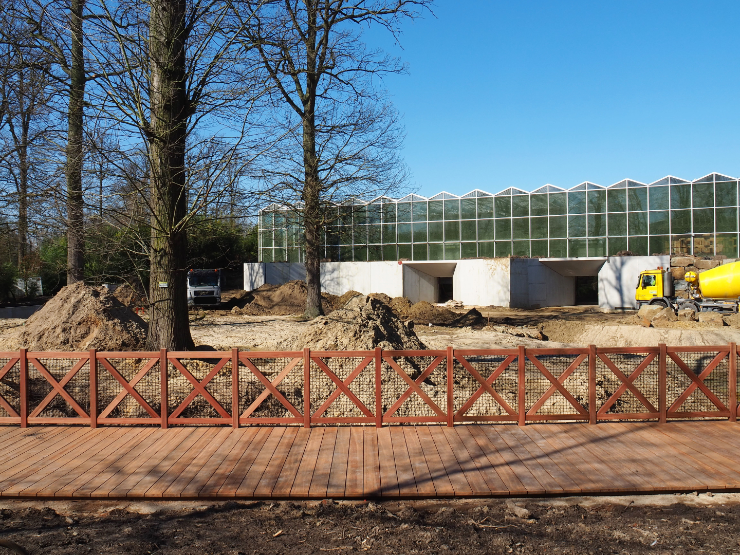 Construction update orangutan project, at ground level, 2022-03-08