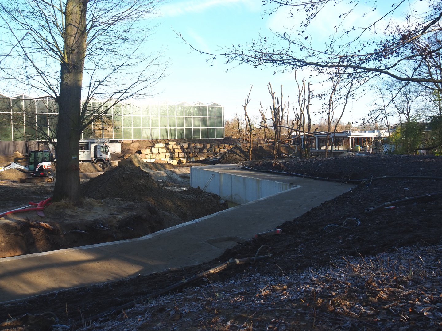 Construction update orangutan project - with base for new road?, 2022-02-12