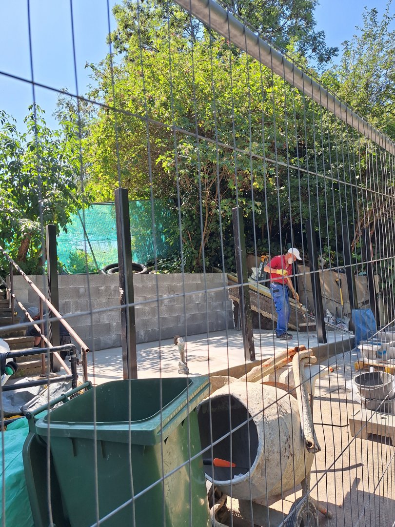 Construction work near the tunnel next to the Dik Dik exhibit- 11th July 2025