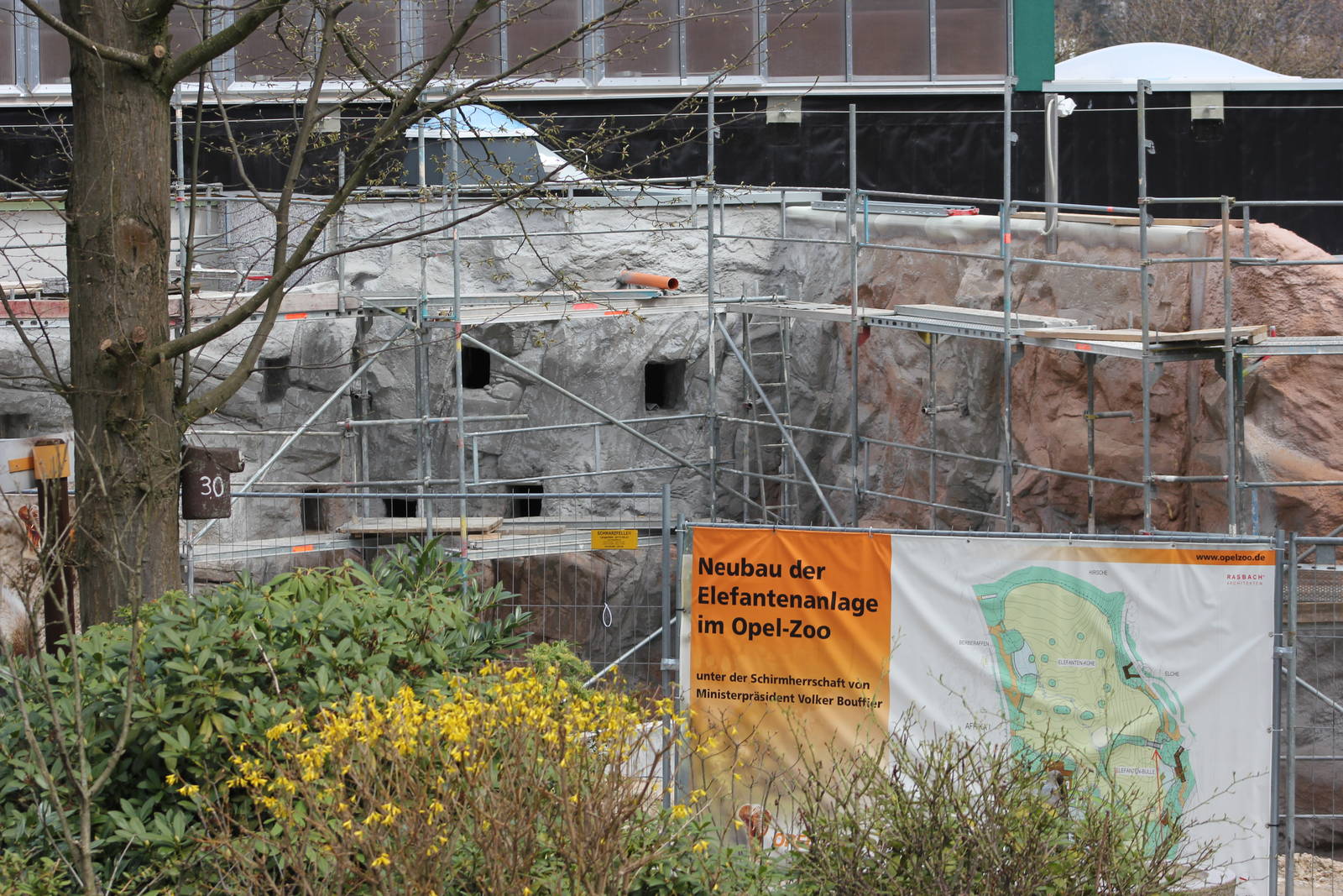 Construction work of elephant house