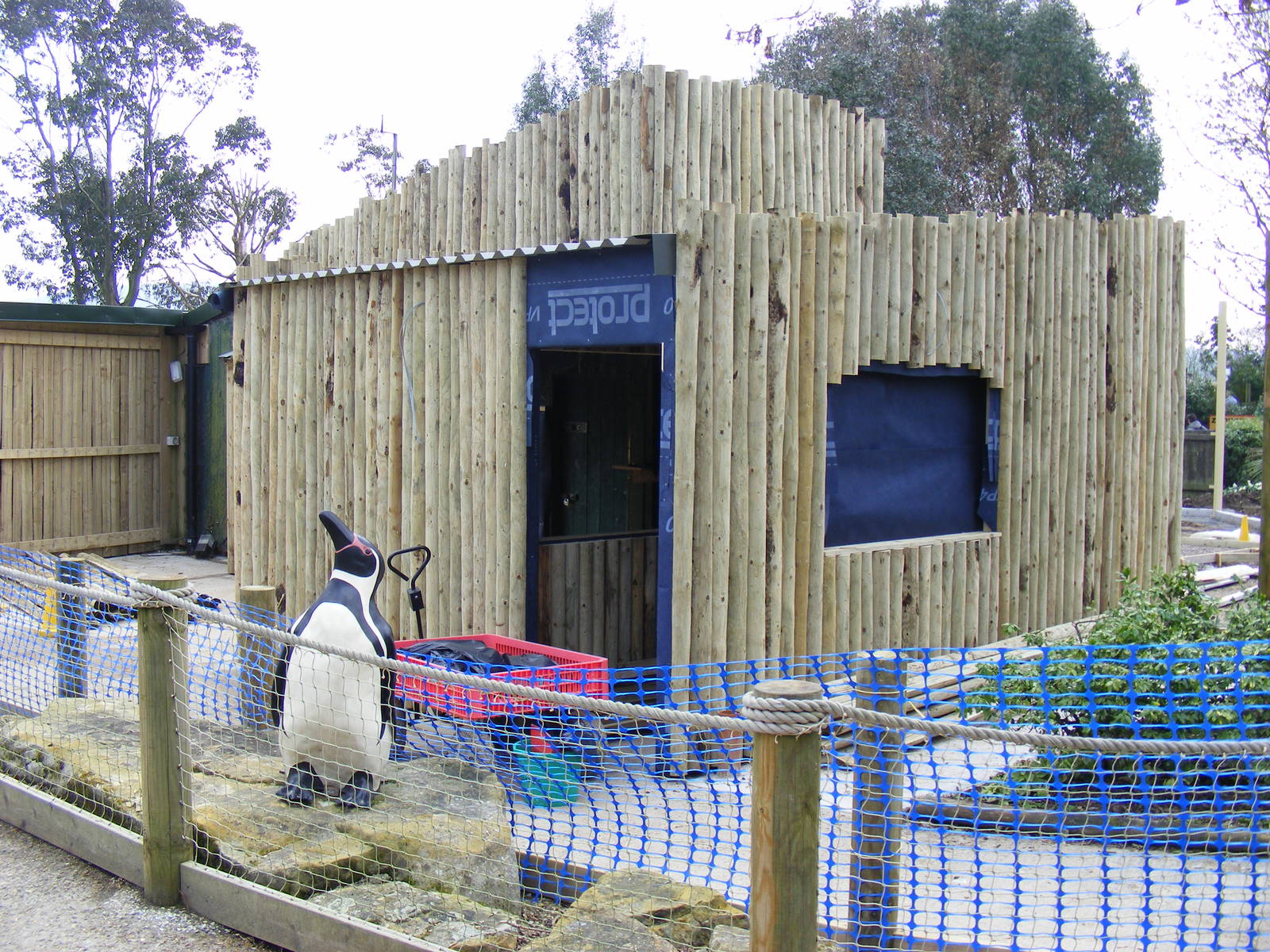 Construction work on new Lory Landing exhibit at Drusillas Park, 20 March 2