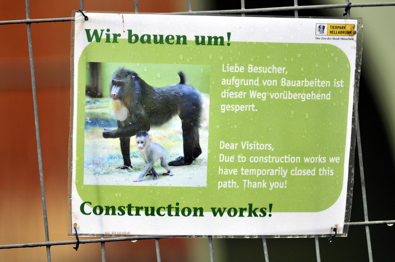 Construction works at the monkey tunnle at munich