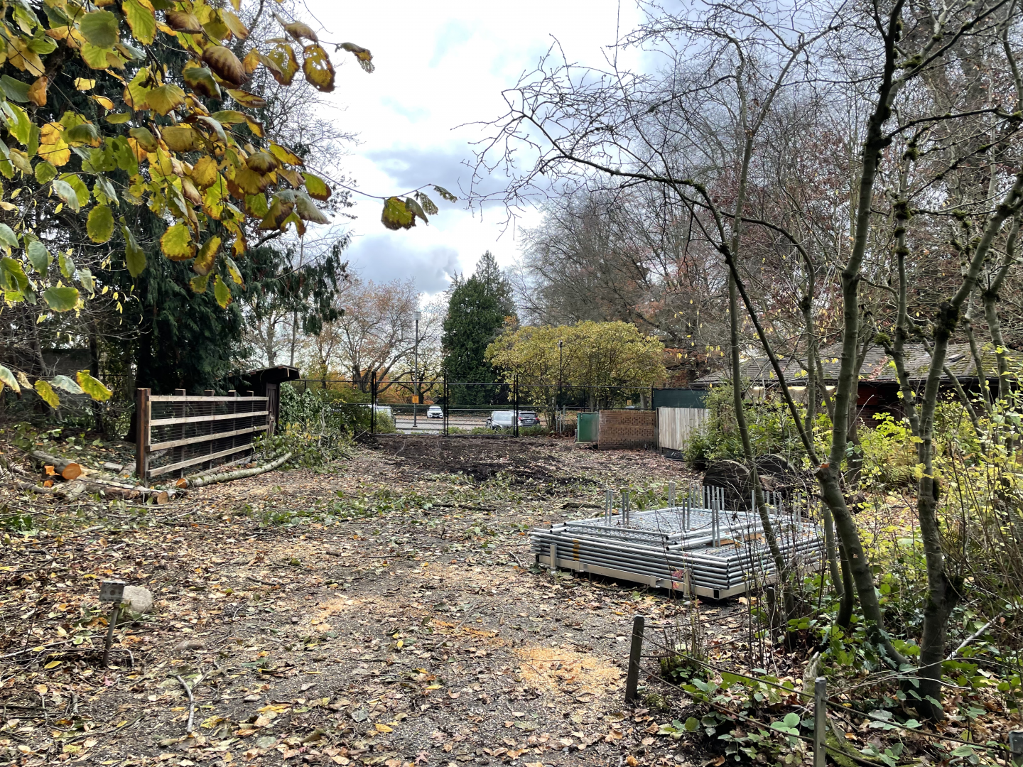 Contact Area demolition. Construction site of new "Lorikeet Aviary" opening in 2026.