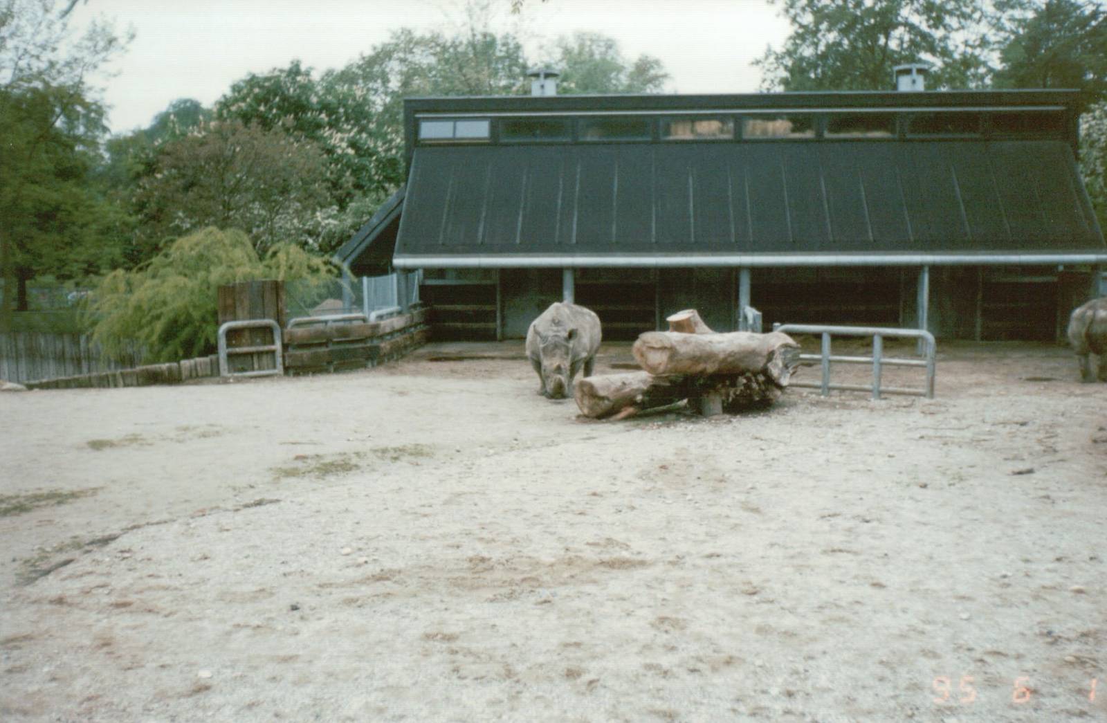 Copenhagen Zoo 1995 - Part of the old White Rhinoceros exhibit