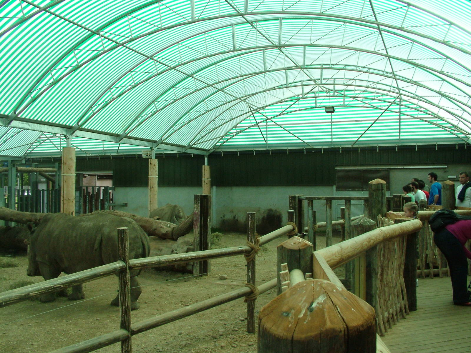 Covered rhino yards at Blair Drummond Safari Park 2008