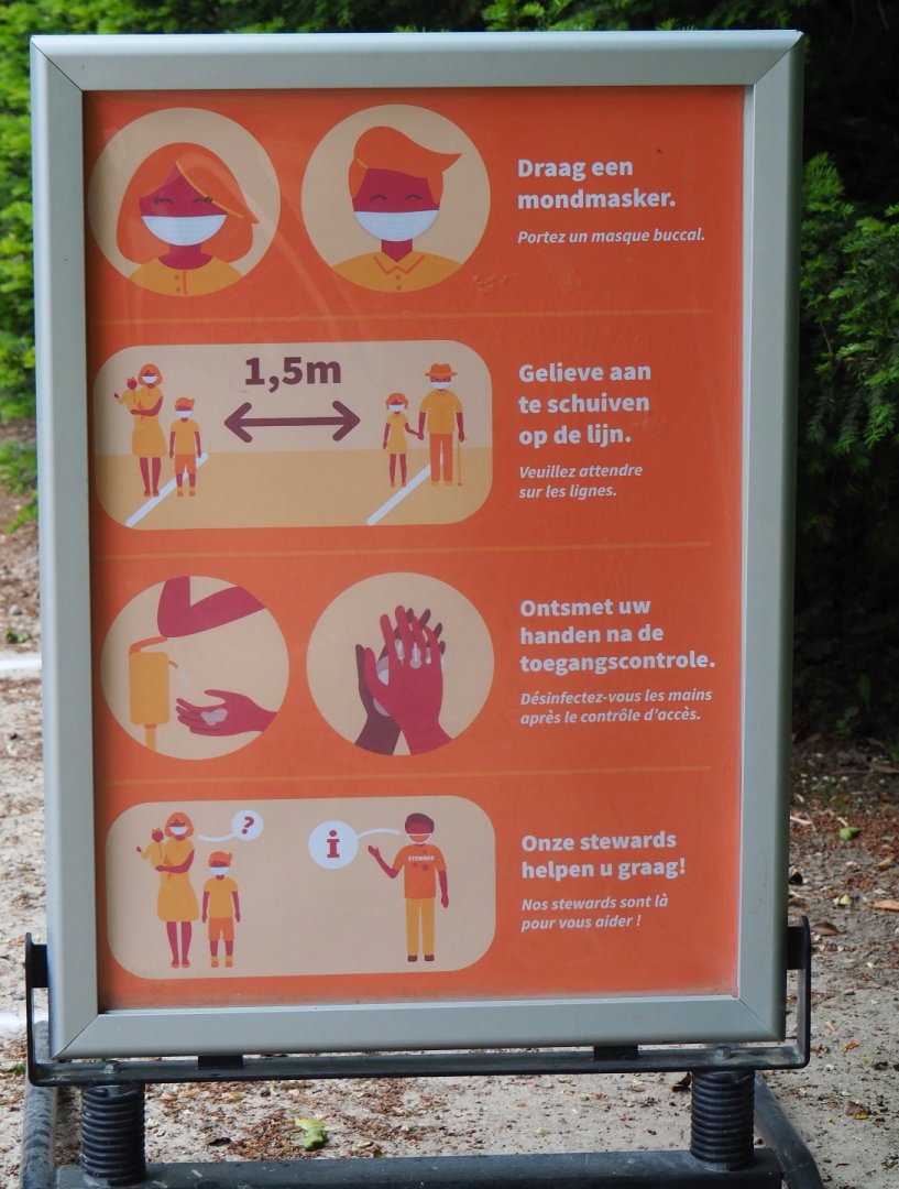 Covid-19 safety measures signage, 2020-05-23