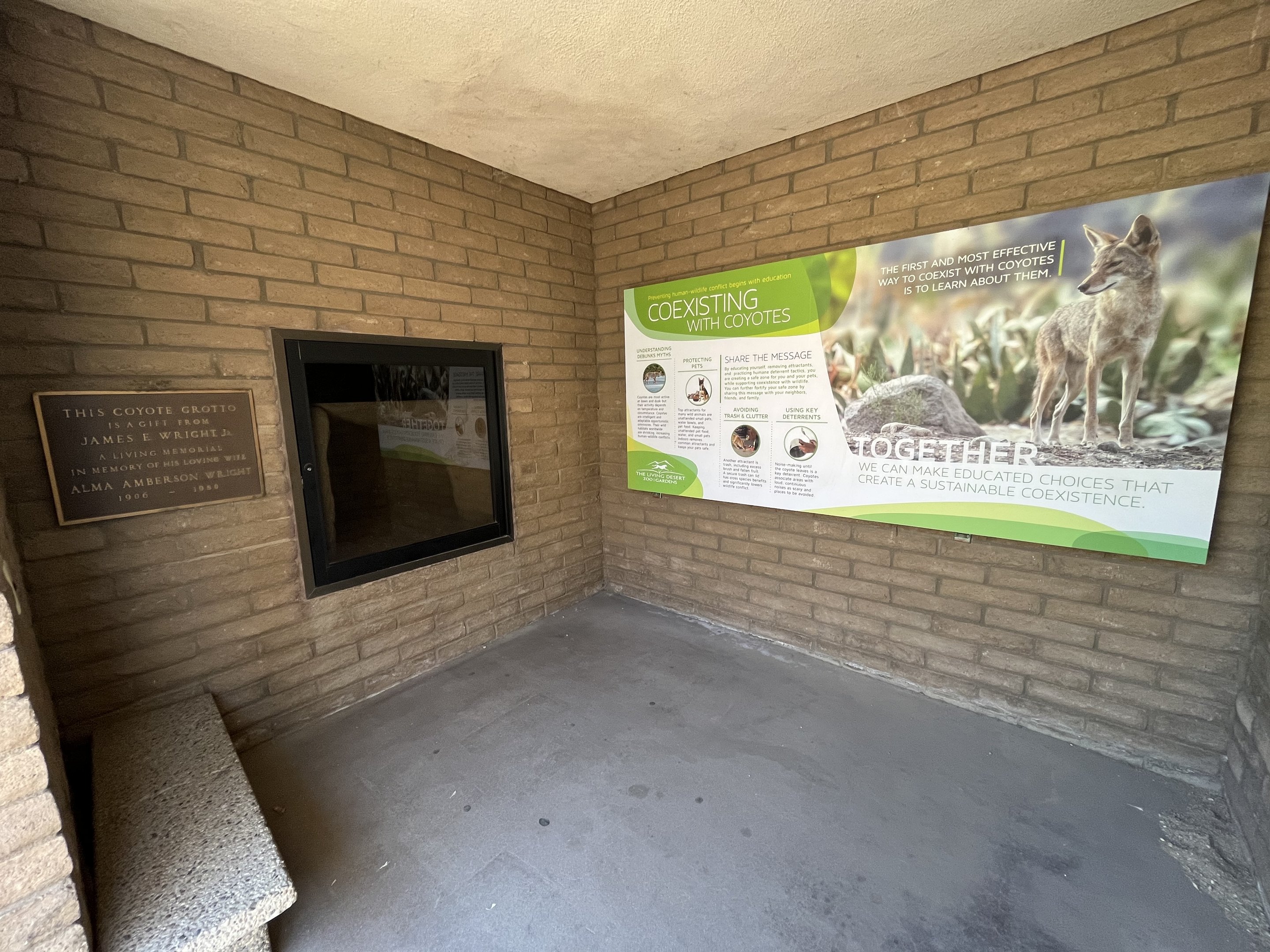 Coyote Exhibit - Den Area