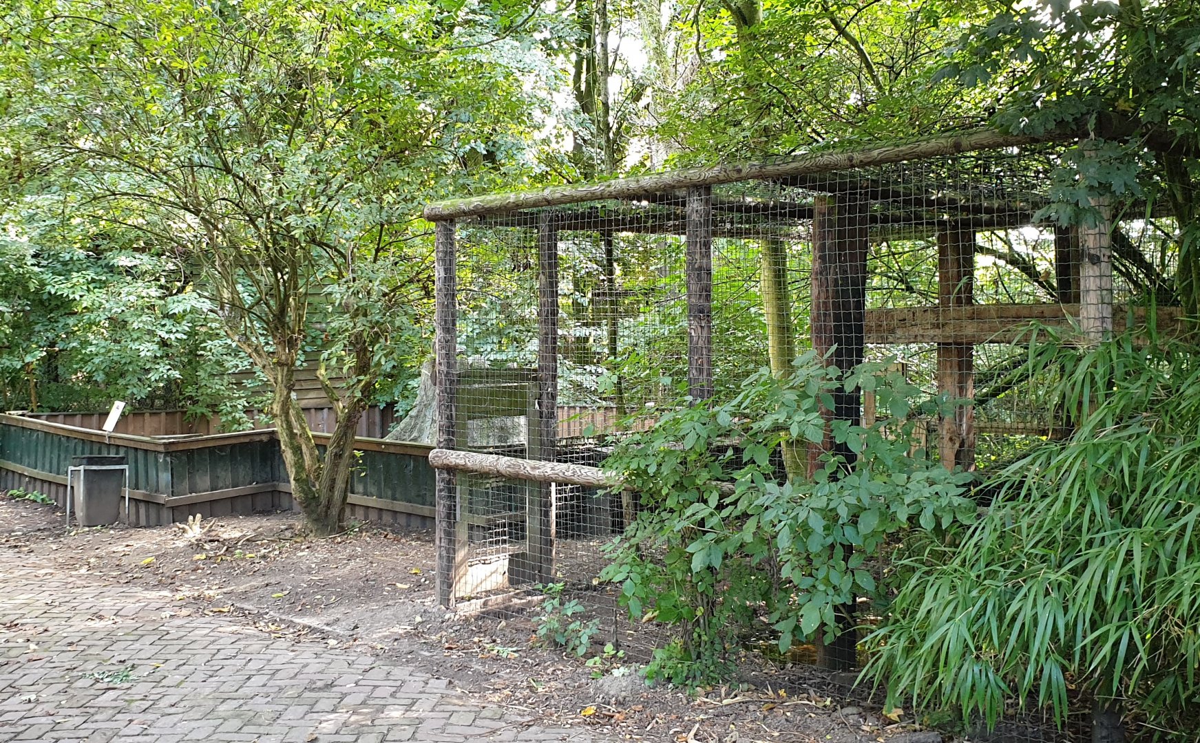 Coypu-enclosure on the left, Coati-enclosure on the right