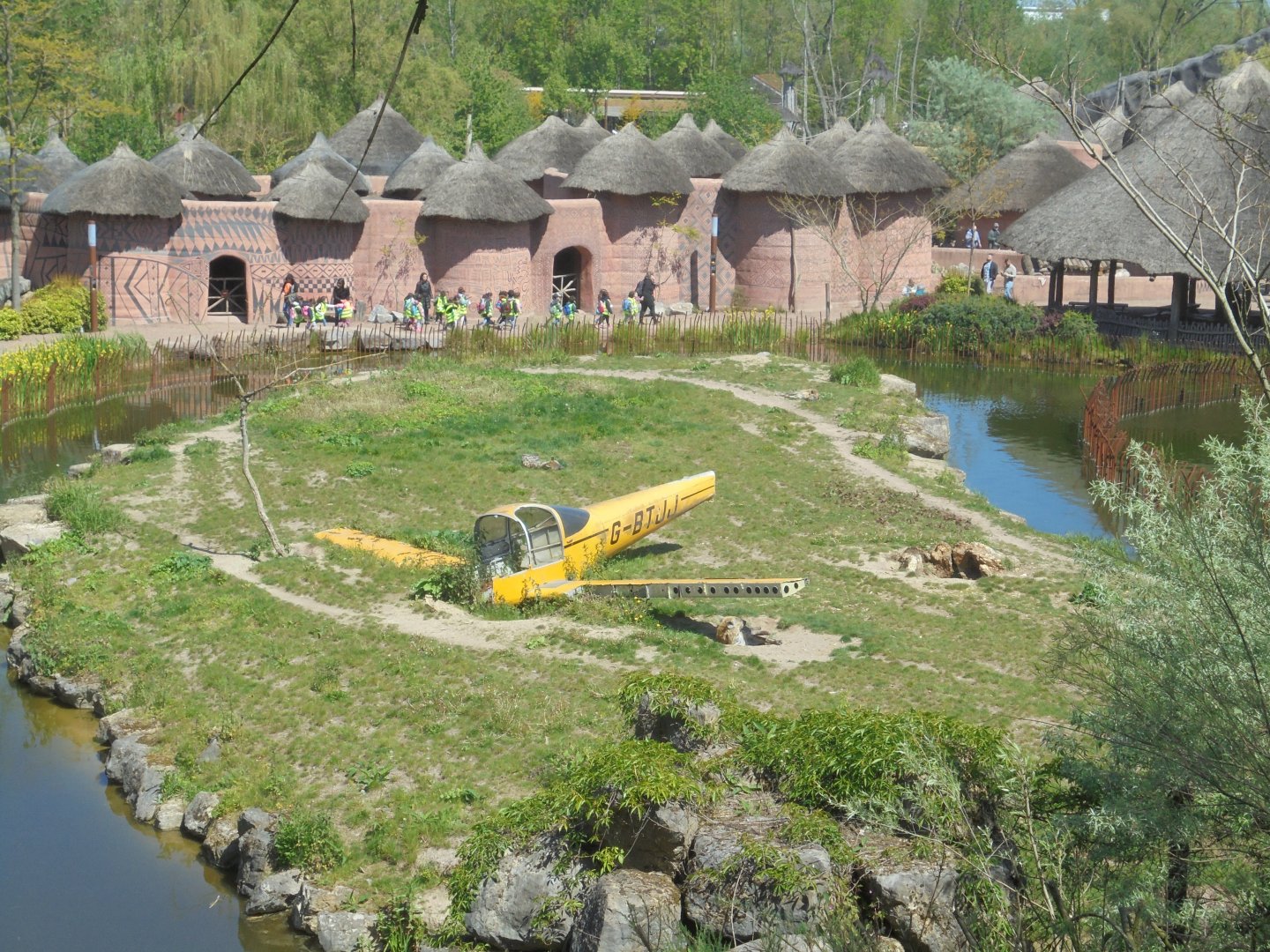 Crashed aeroplane/ spotted hyaenas.