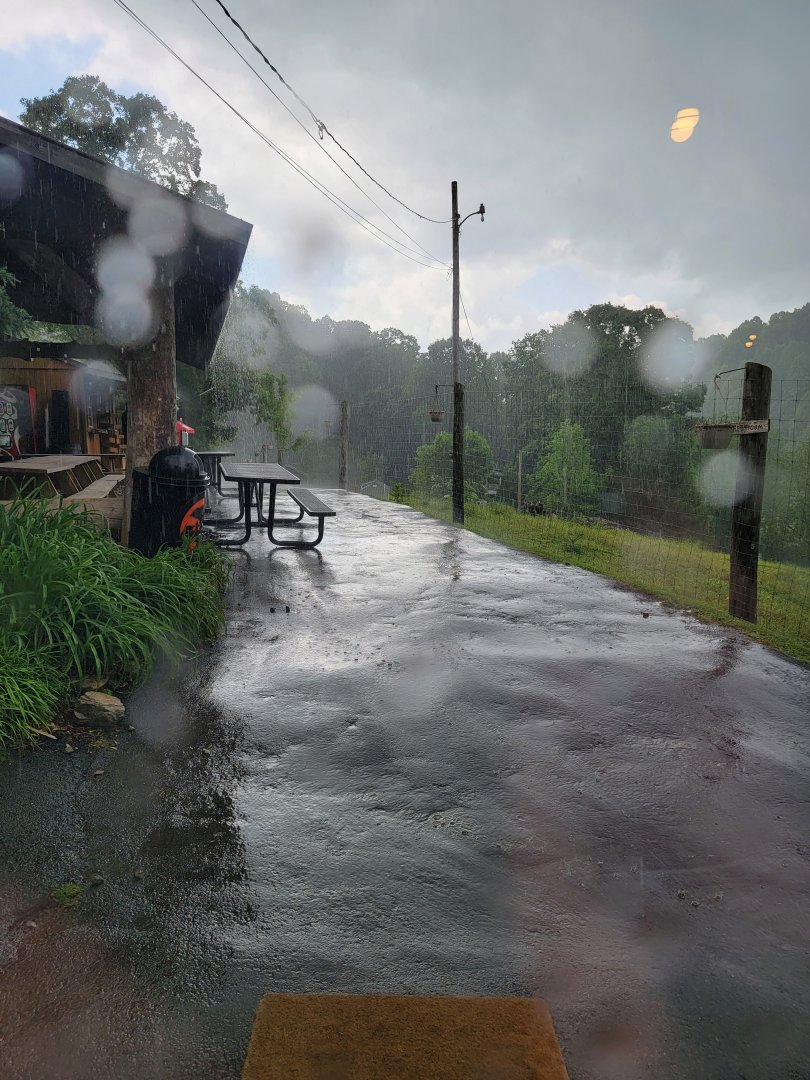 Creation Kingdom - Rain comes on quick in the mountains!