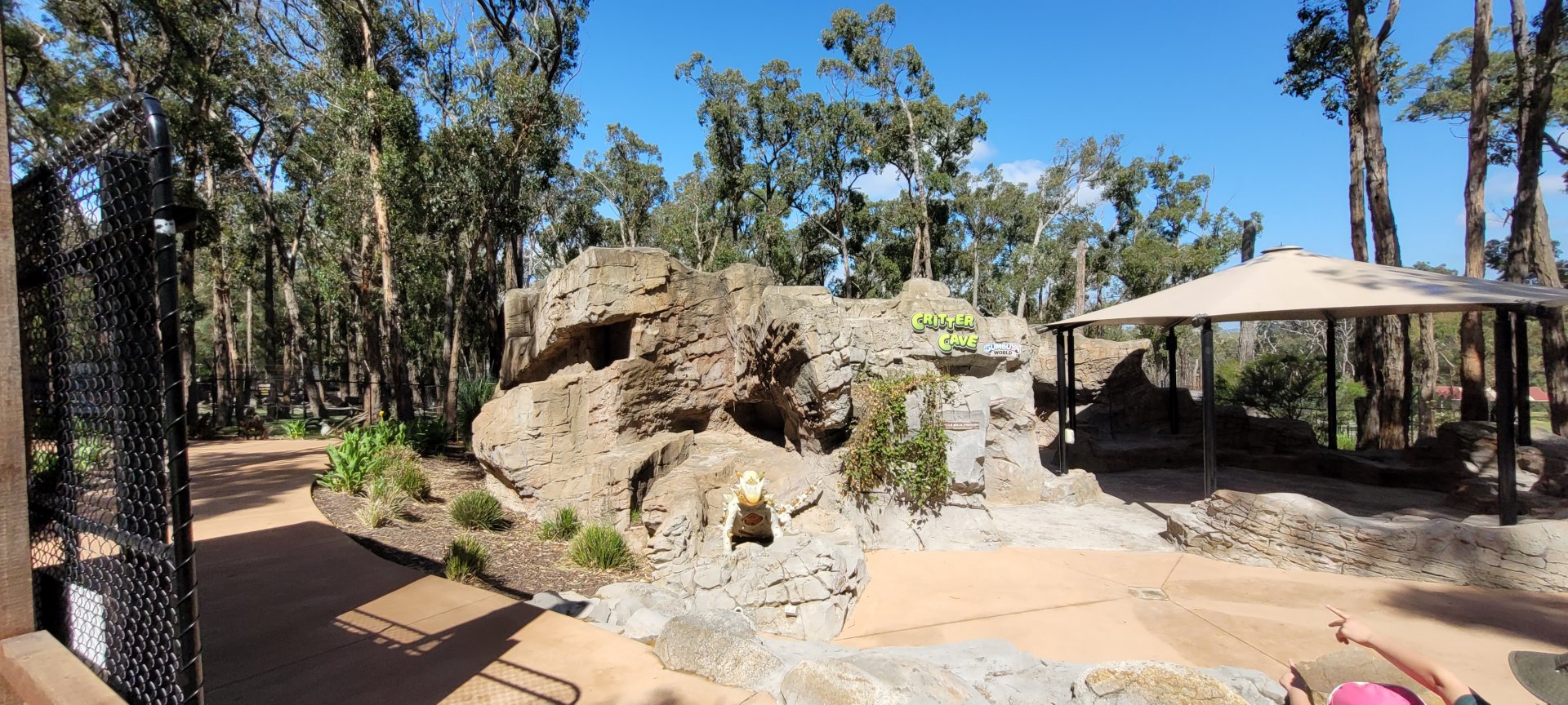 Critter Cave and presentation area