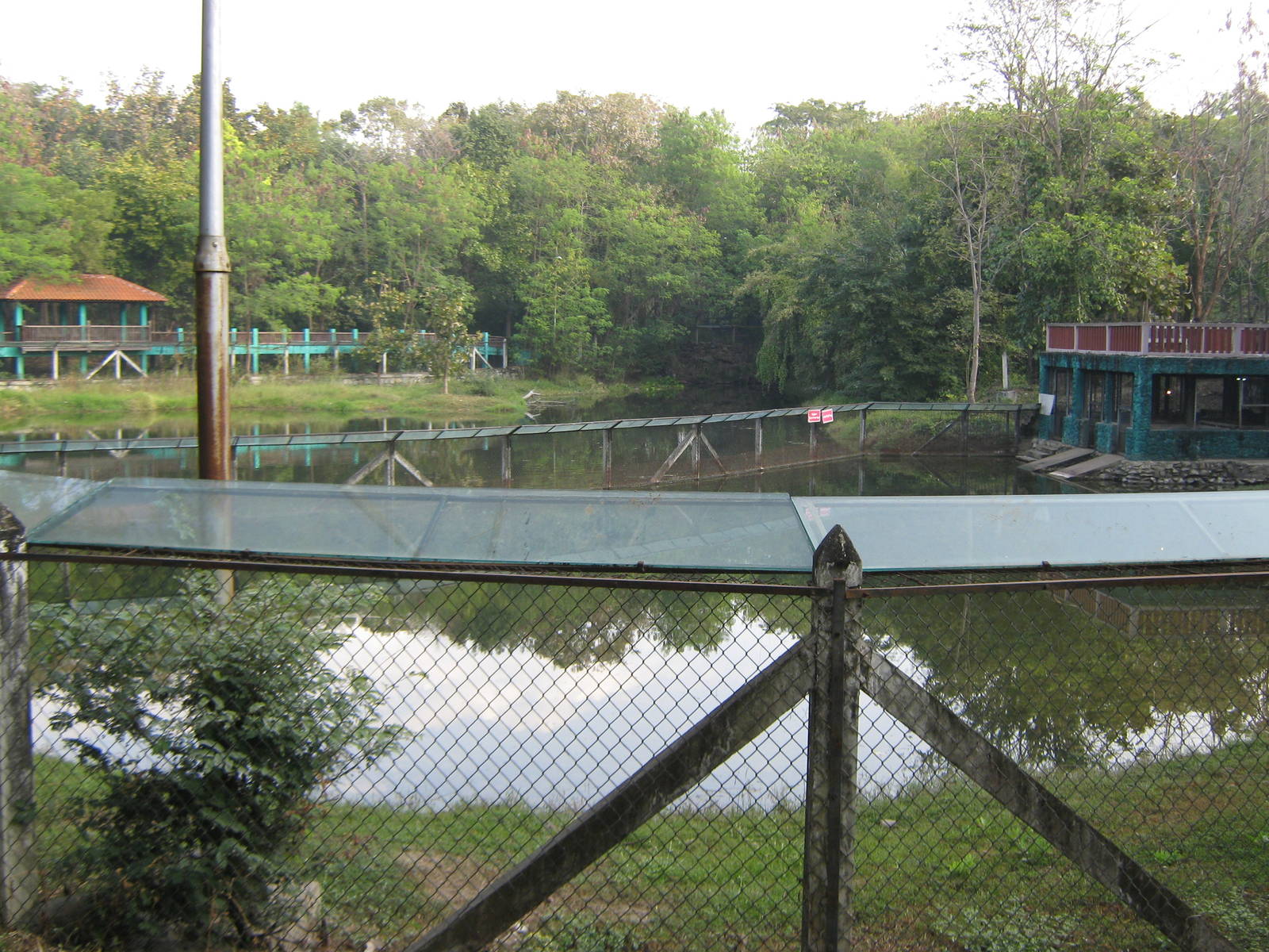 crocodile and otter enclosure