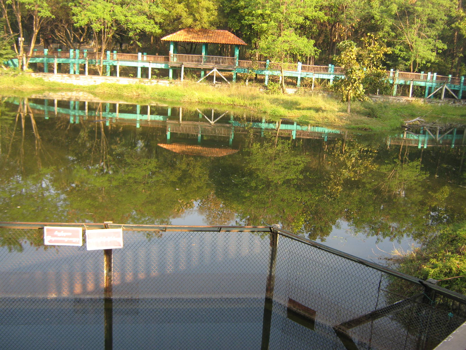 crocodile and otter enclosure