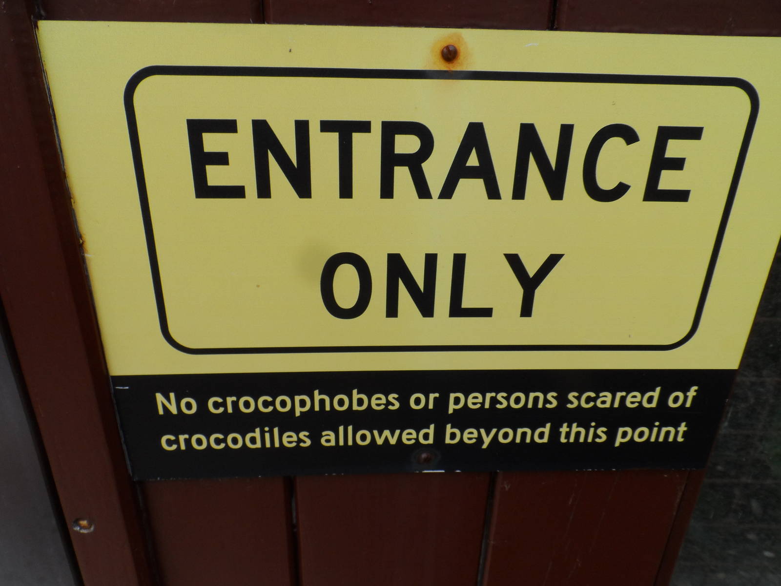 Crocodile House Entrance Sign
