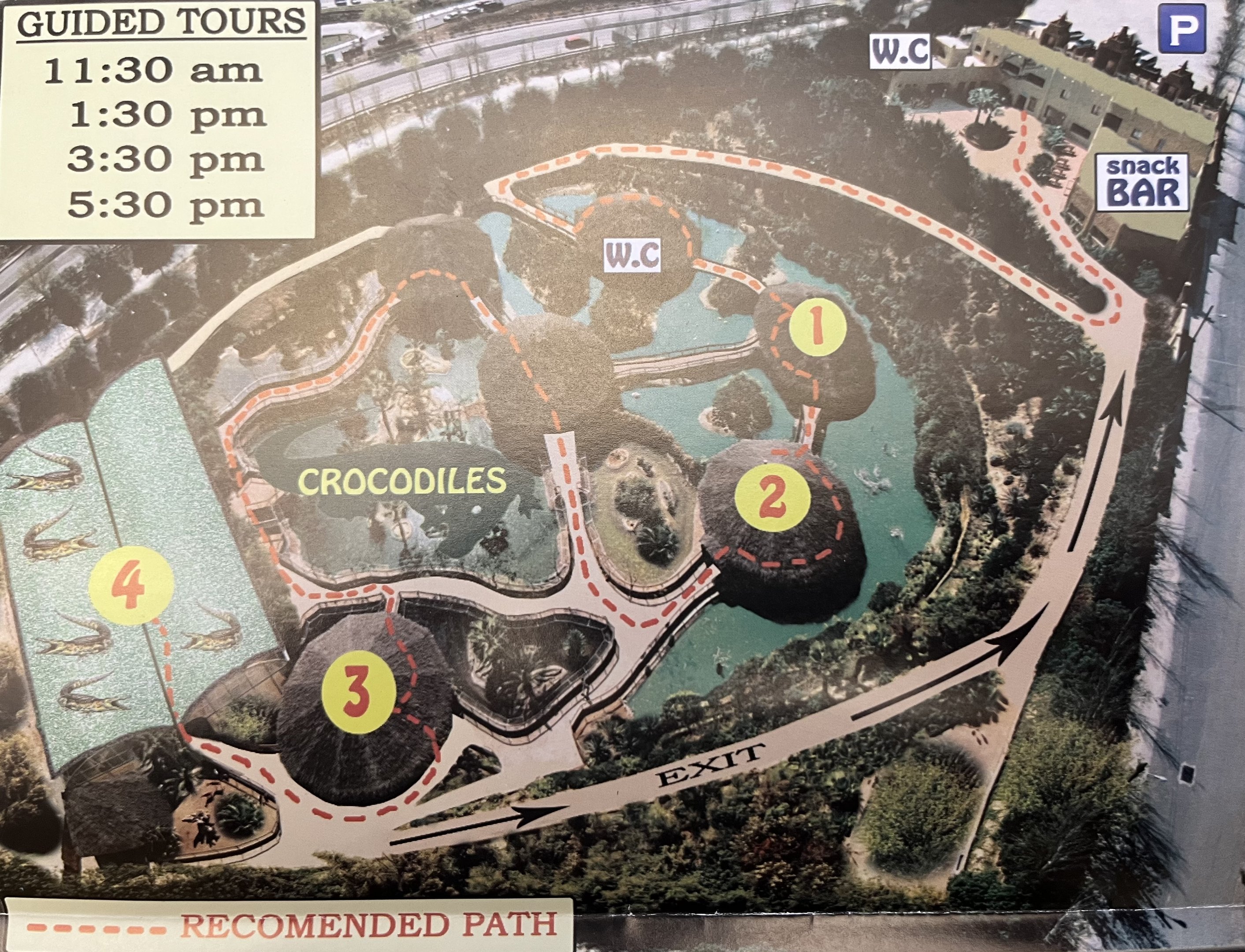 Crocodile Park Torremolinos Map - undated