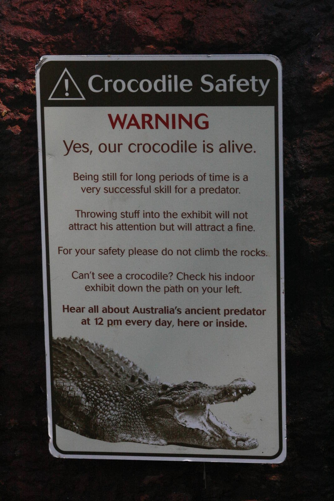 Crocodile signage