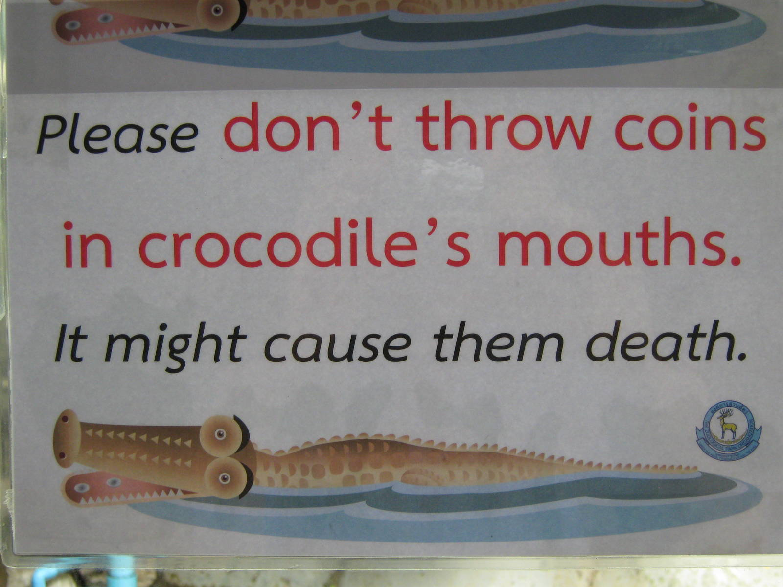 crocodile signage
