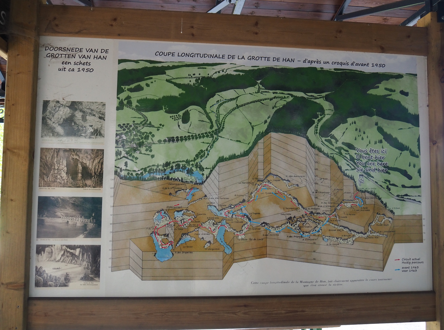 Cross-section of the Caves of Han sign, 2020-07-12