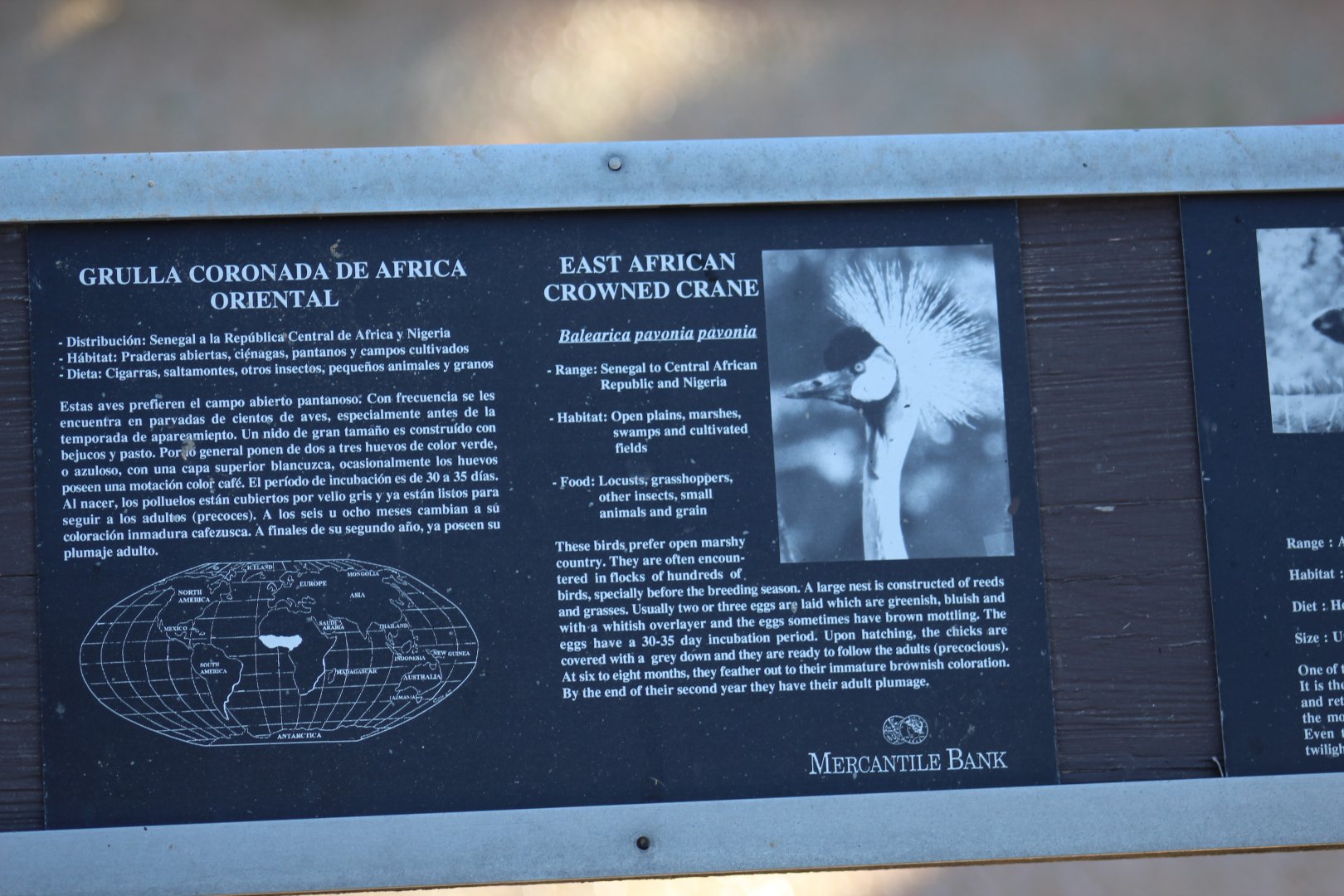 Crowned Crane Signage
