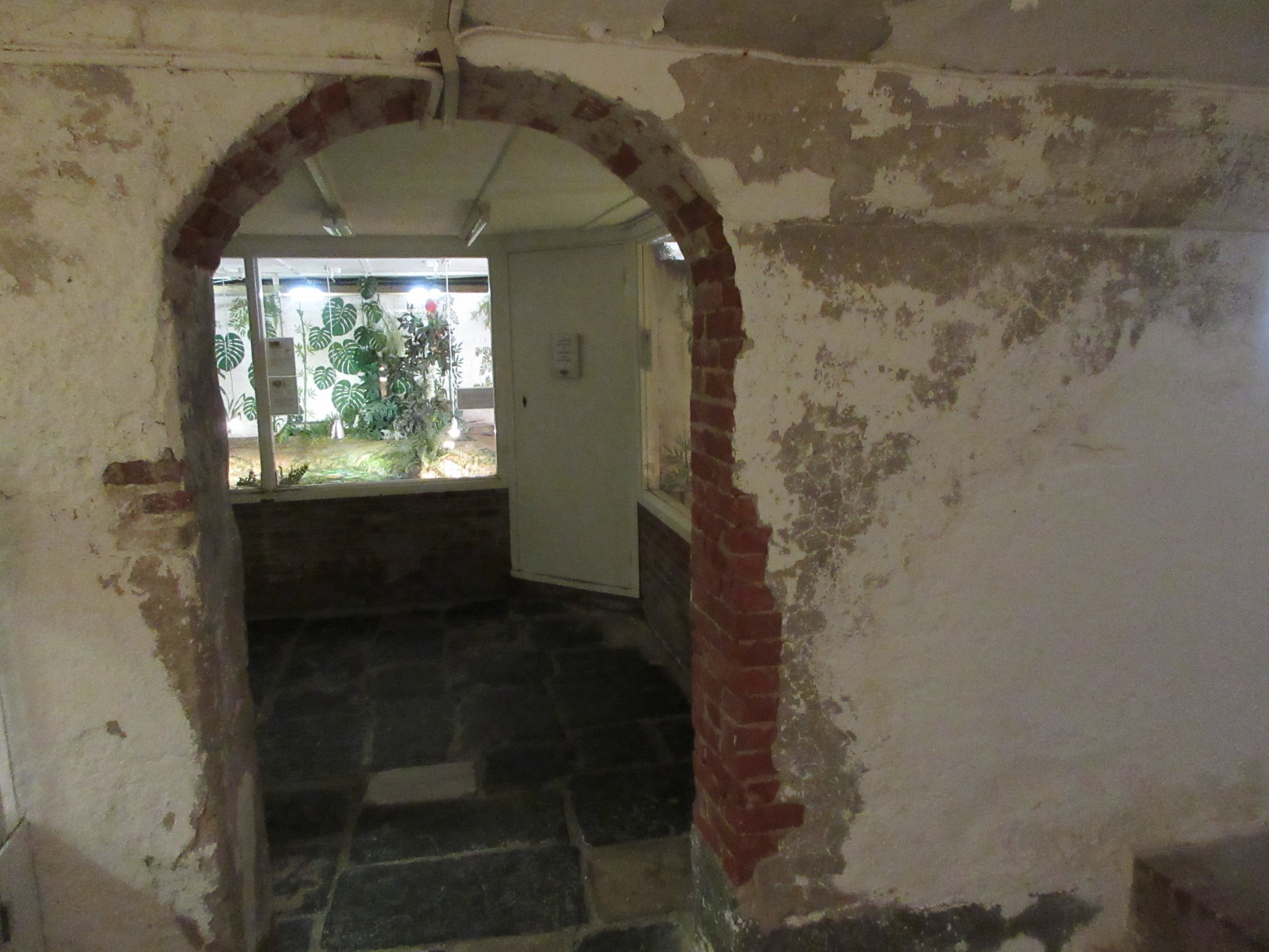 Crumbling passageway in 1600s building