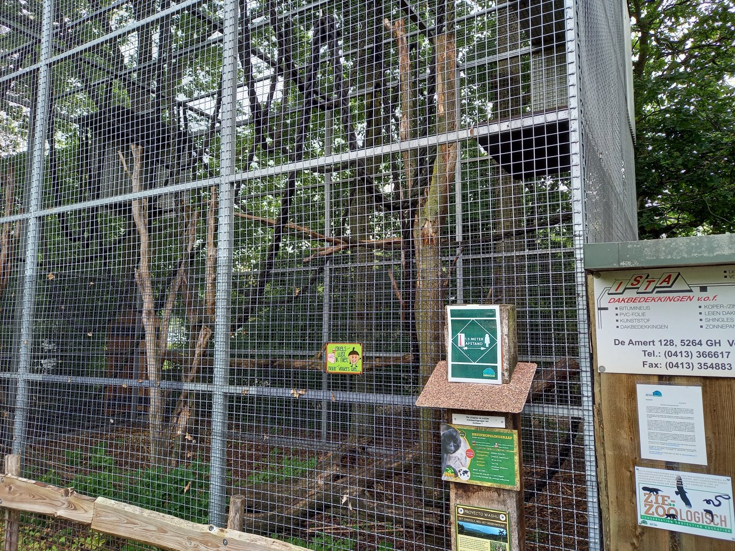 Current Colombian spider monkey enclosure
