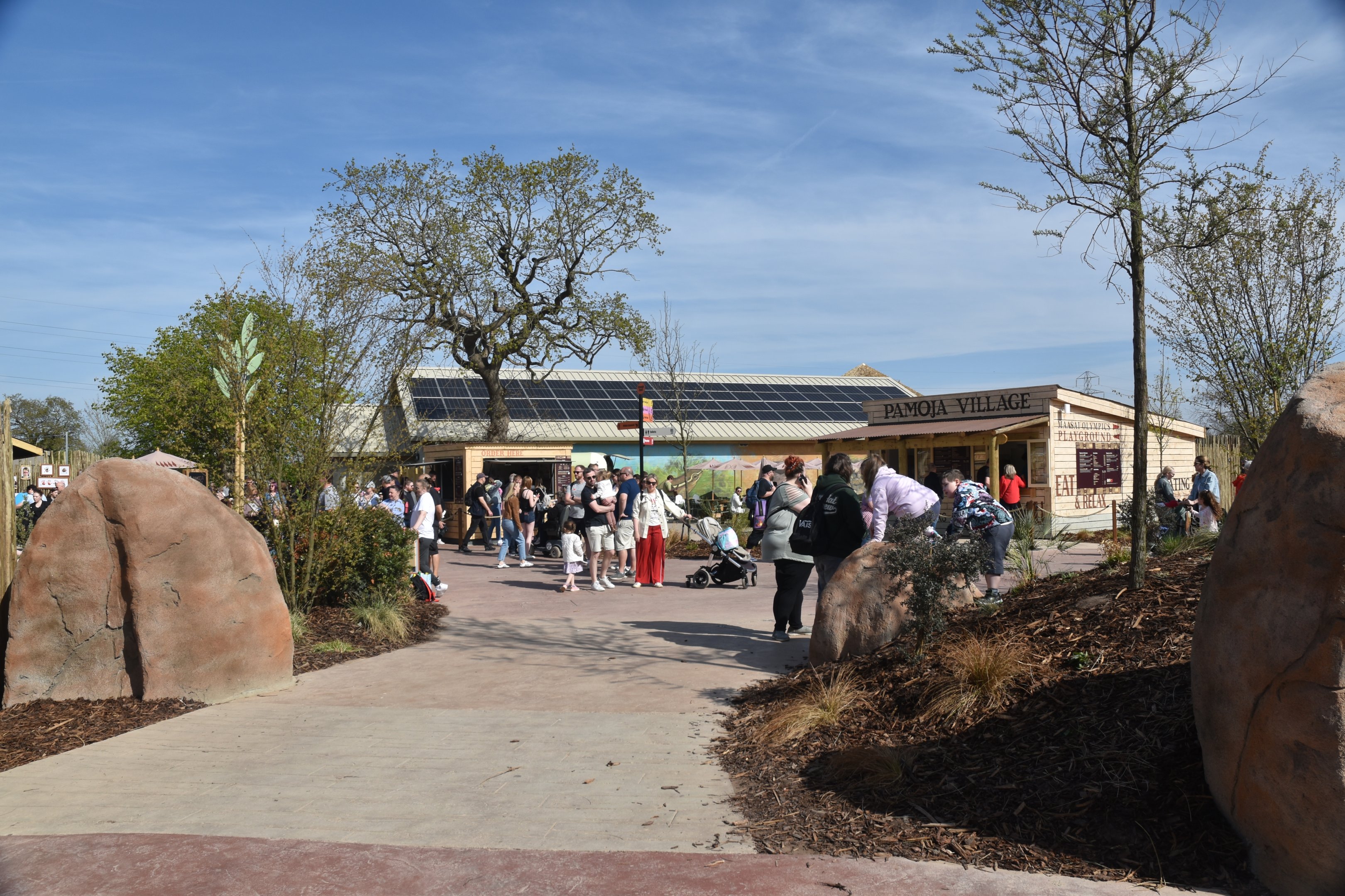 Cut-through from Wild Dogs to Central Plaza, Heart of Africa at Chester, 12th April 2025