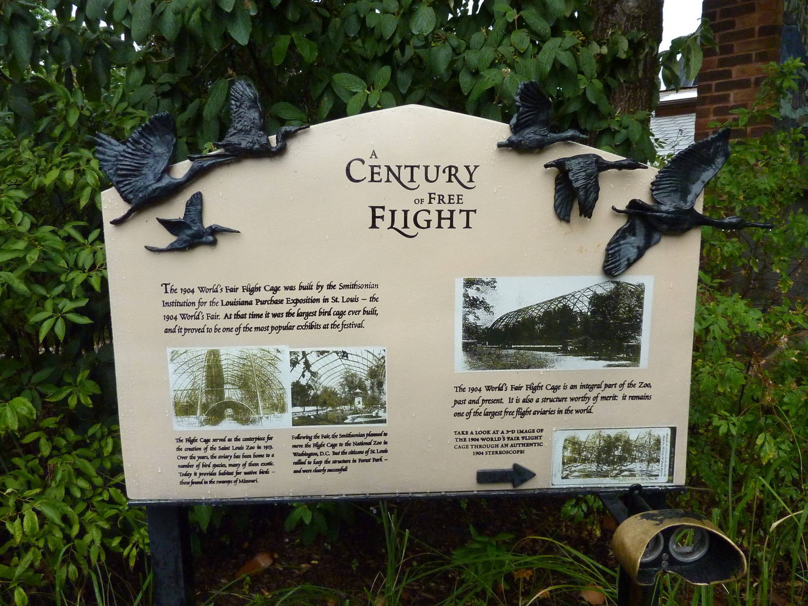 Cypress Swamp - 1904 Flight Cage - Signage