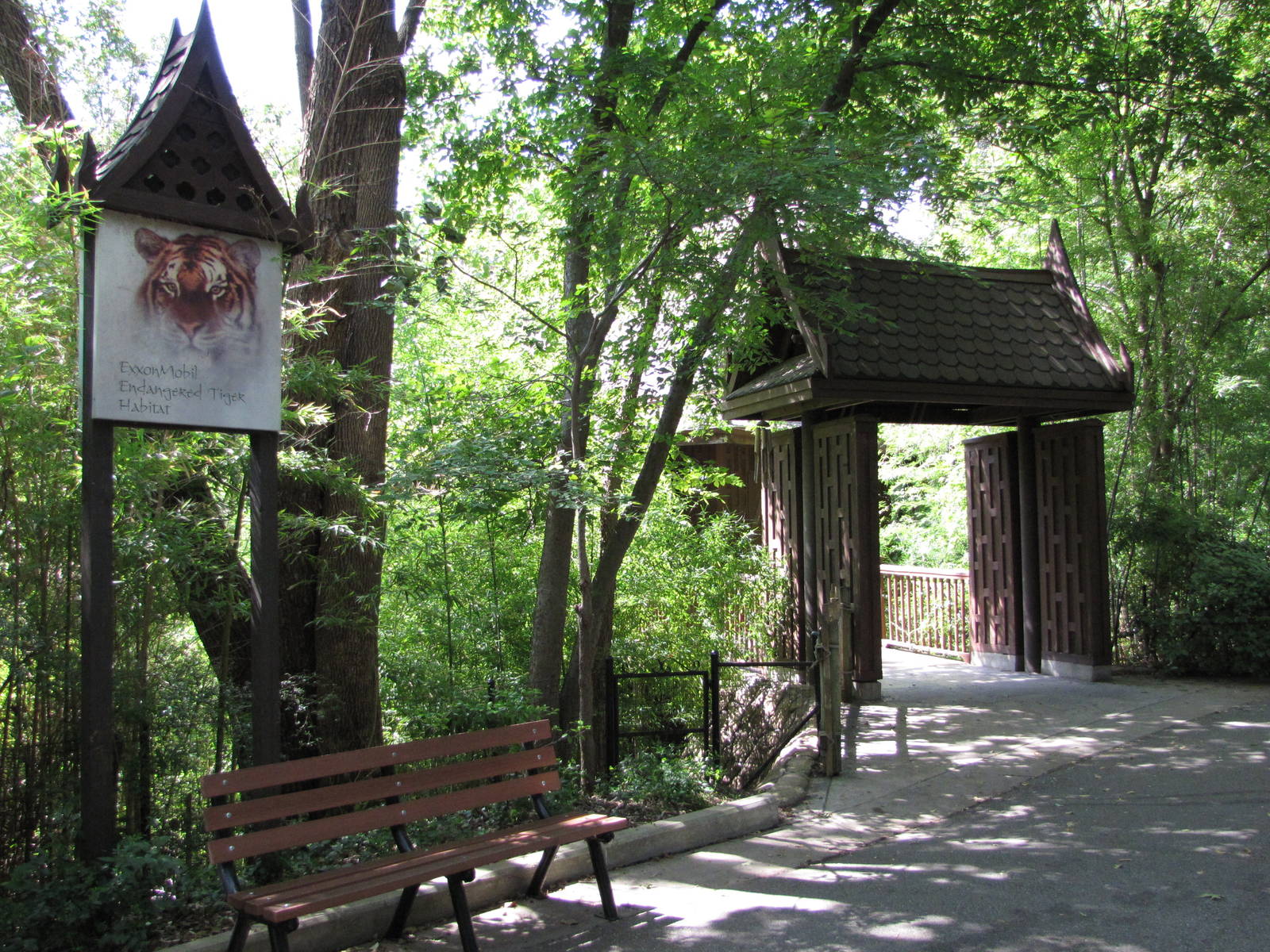 Dallas Zoo 2010 - ExxonMobil Endangered Tiger Habitat entrance in Zoo North