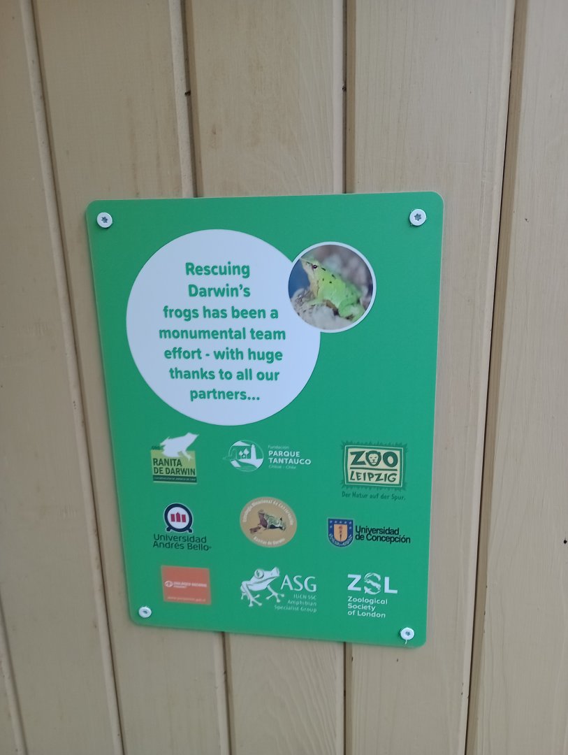 Darwin's frog signage