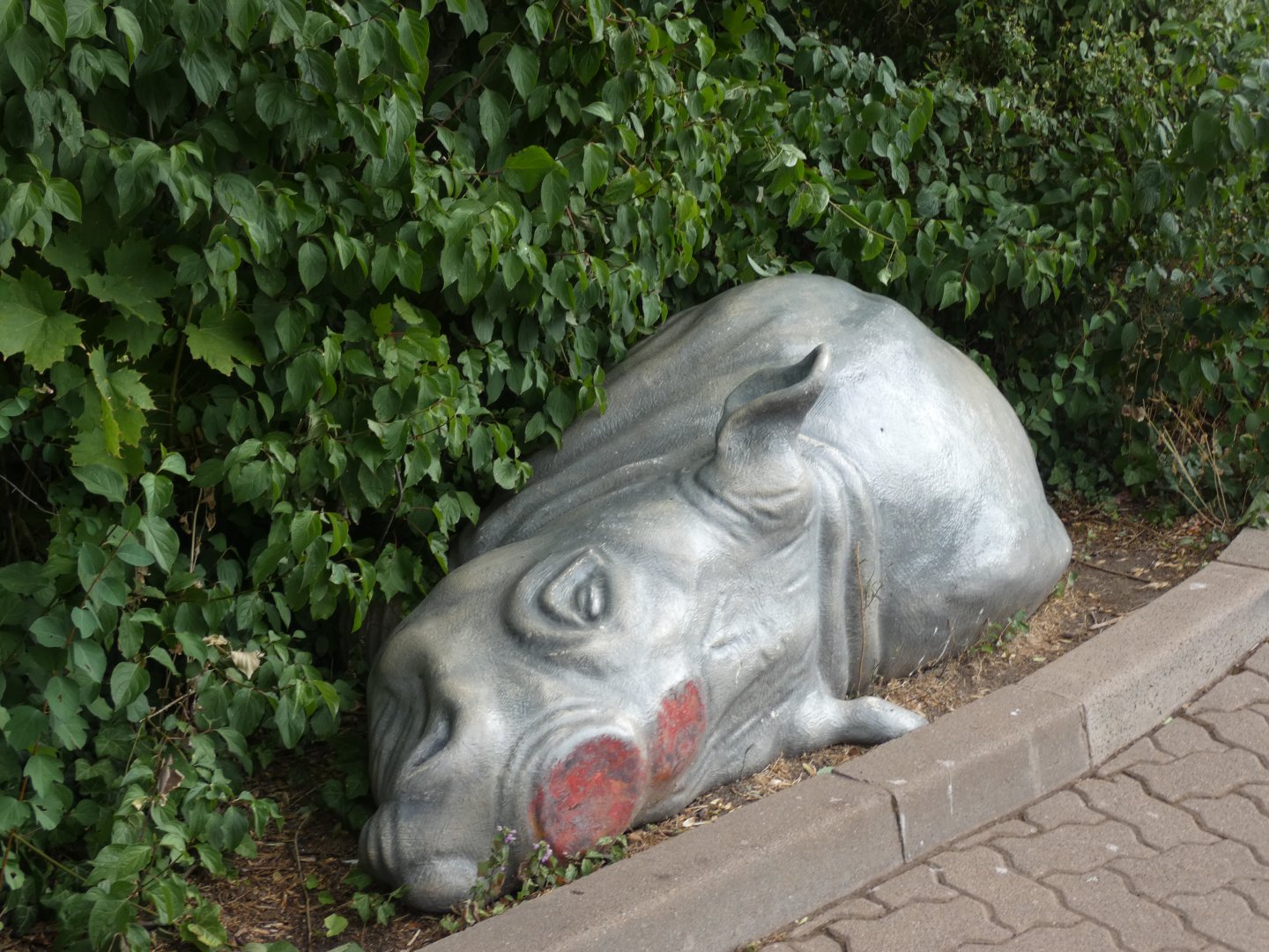 Dead Rhino Statue