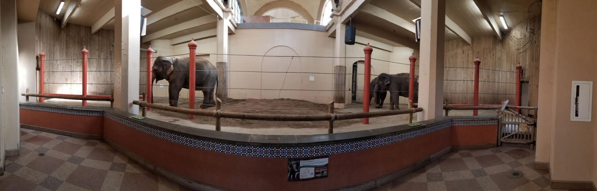 Dec. 2017 - Elephant Reserve - Elephant House Interior Panorama