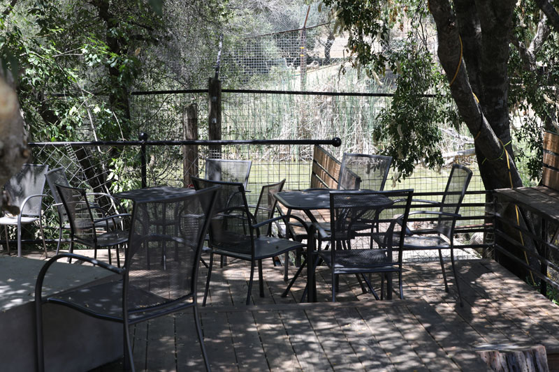 deck overlooking tiger pond