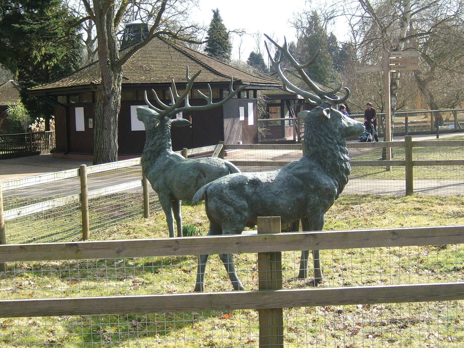 Deer statues at Beale Park, 13th March 2010