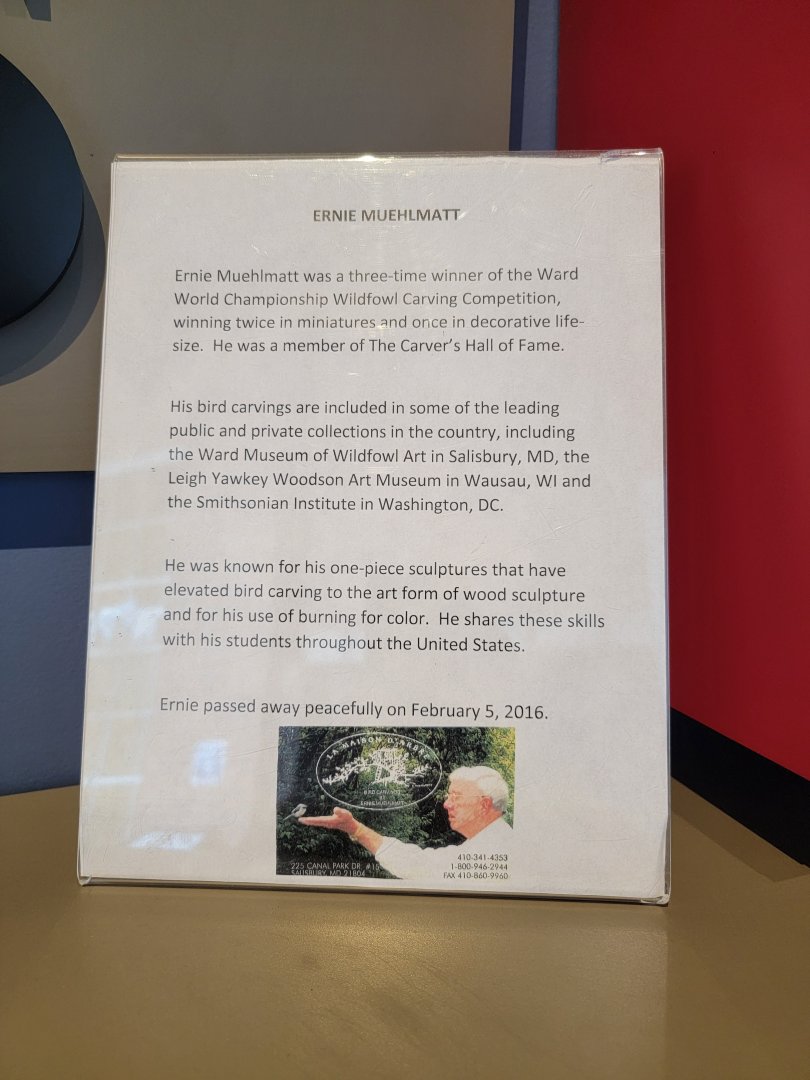 Delmarva Discovery Museum - Sign about wood carver