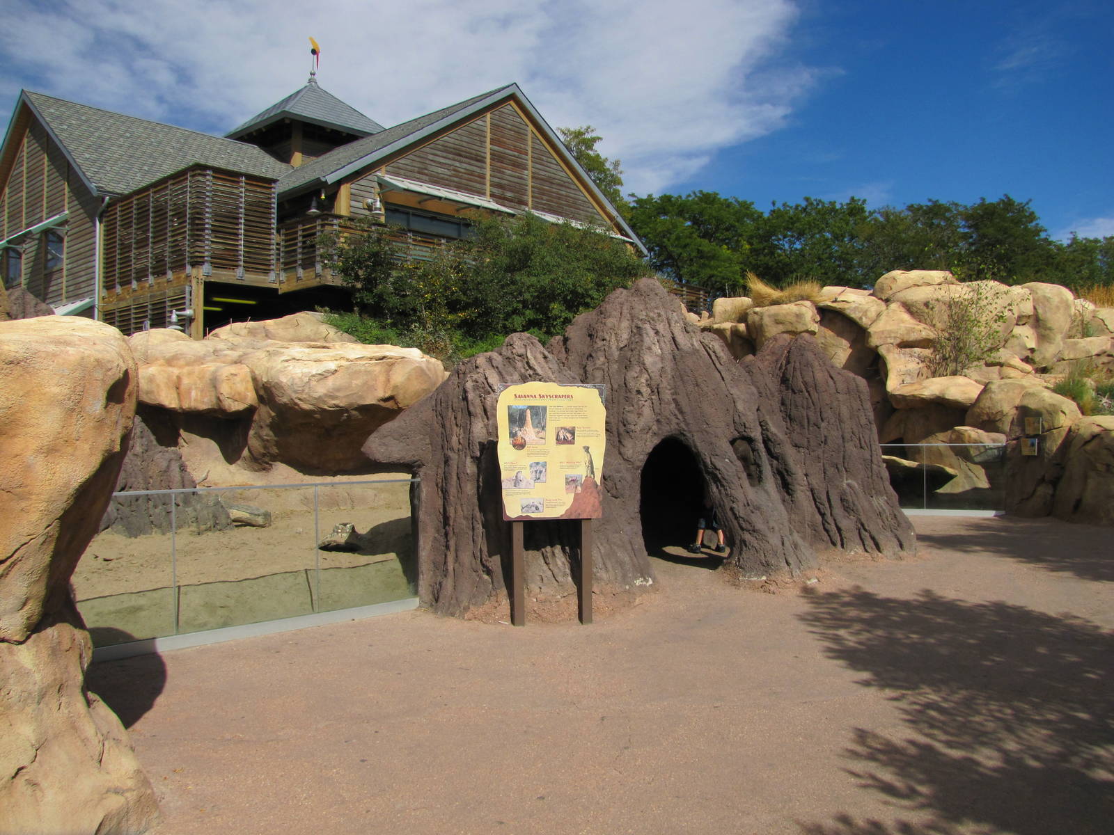 Denver Zoo 2010 - Front of mixed exhibit for Banded Mongoose and African Cr
