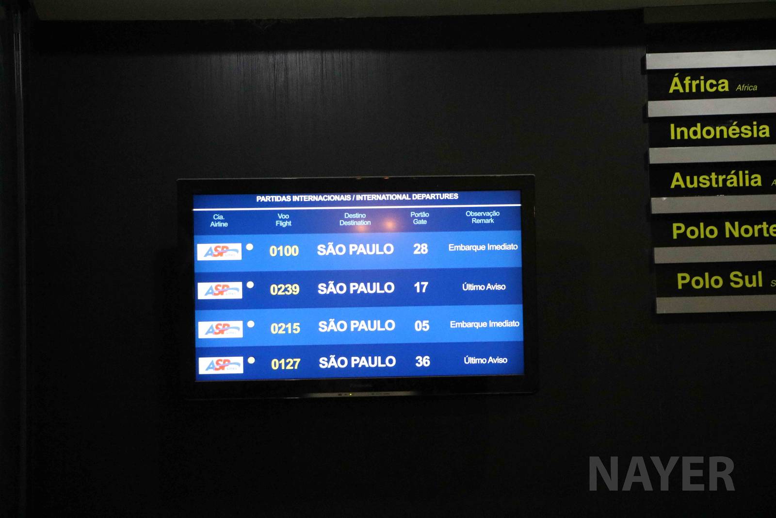 Departure board, April 2016
