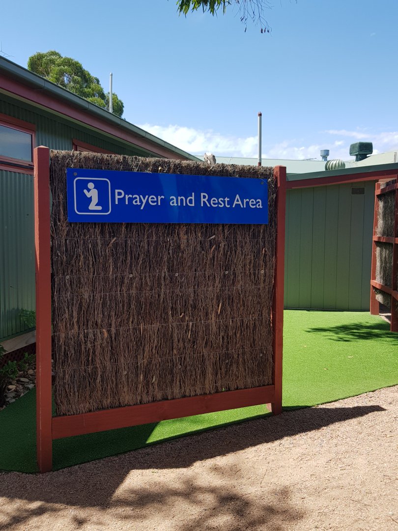 Designated prayer & rest area