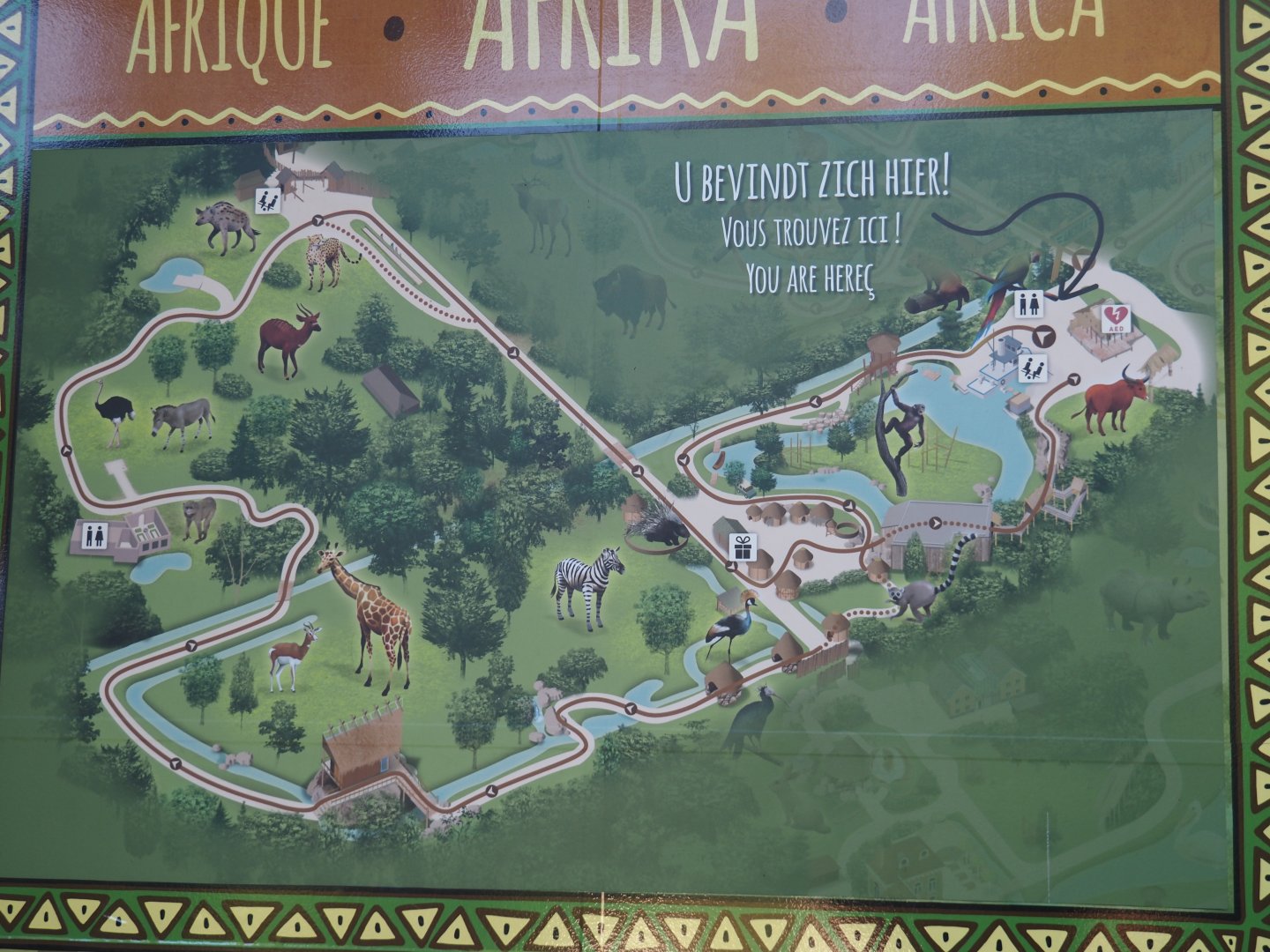 Detailed map of the African section with the new changed route (2025-09-06)