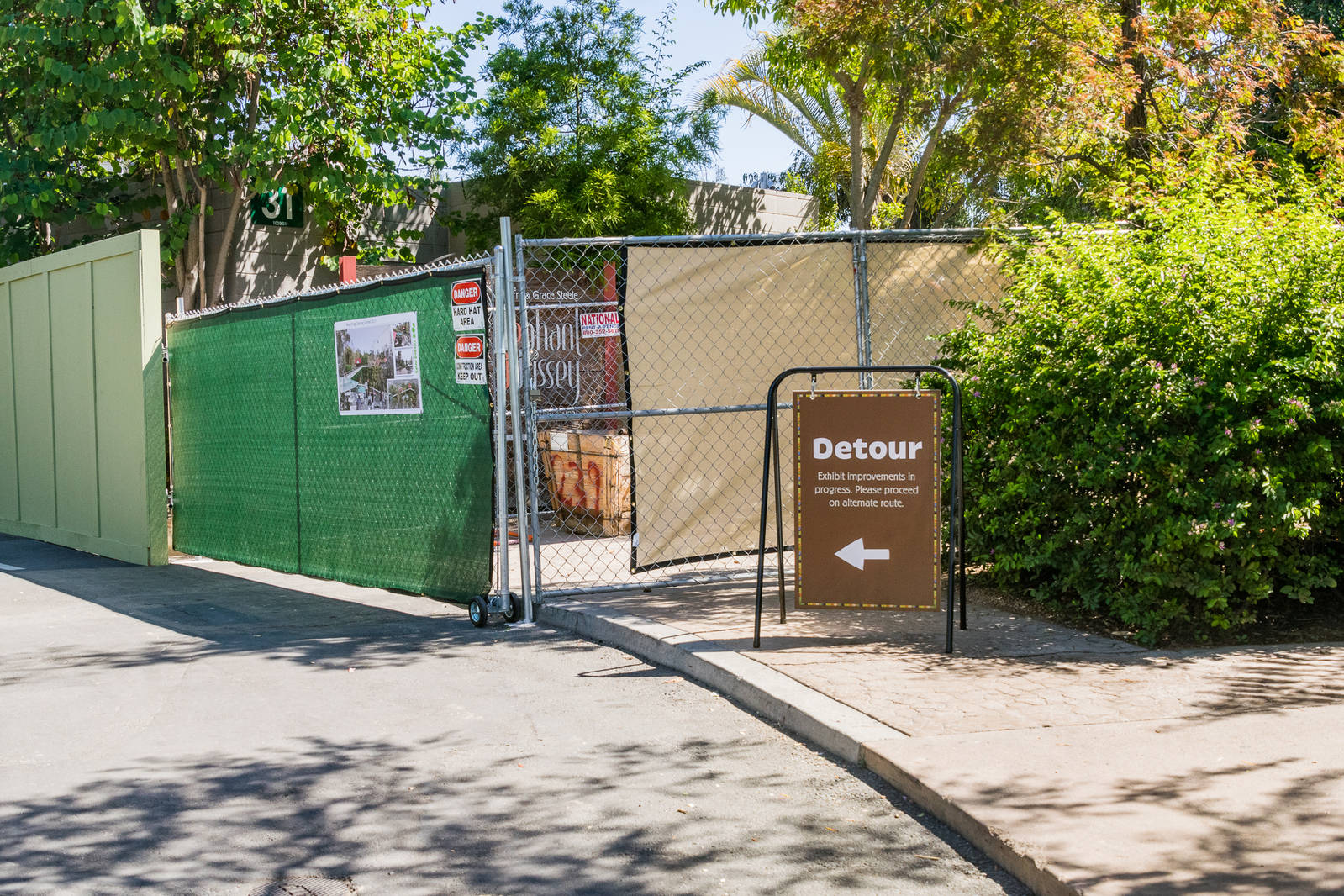 Detour around Elephant Odyssey entrance by the maned wolves