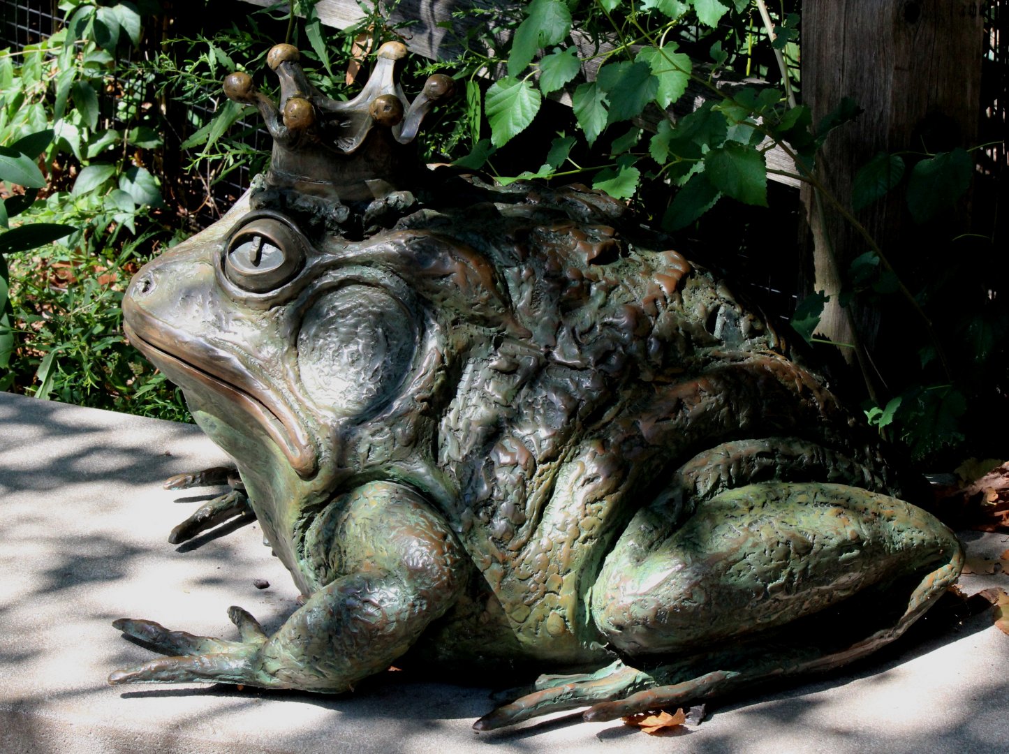 Detroit Zoo - Frog Prince Sculpture outside Amphibianville - August, 2016