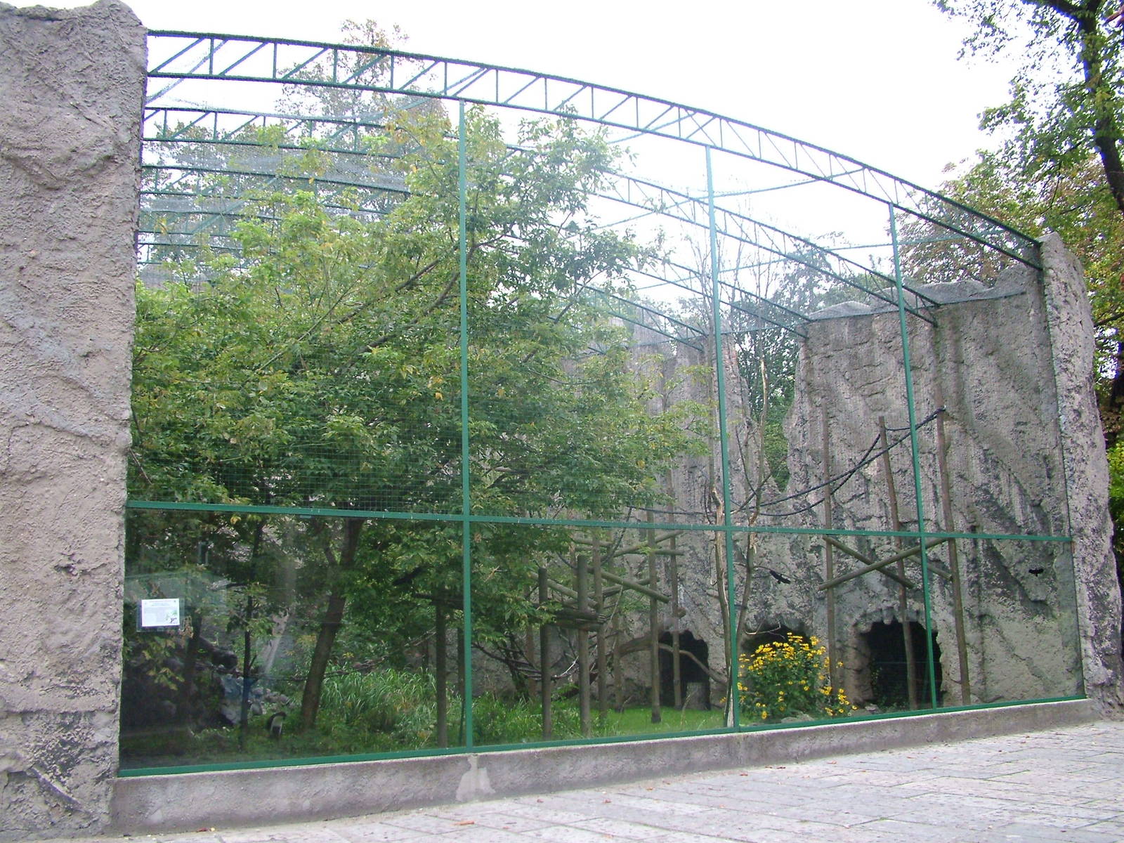 Diana Monkey enclosure at the Old Zoo, Poznan Sept 08