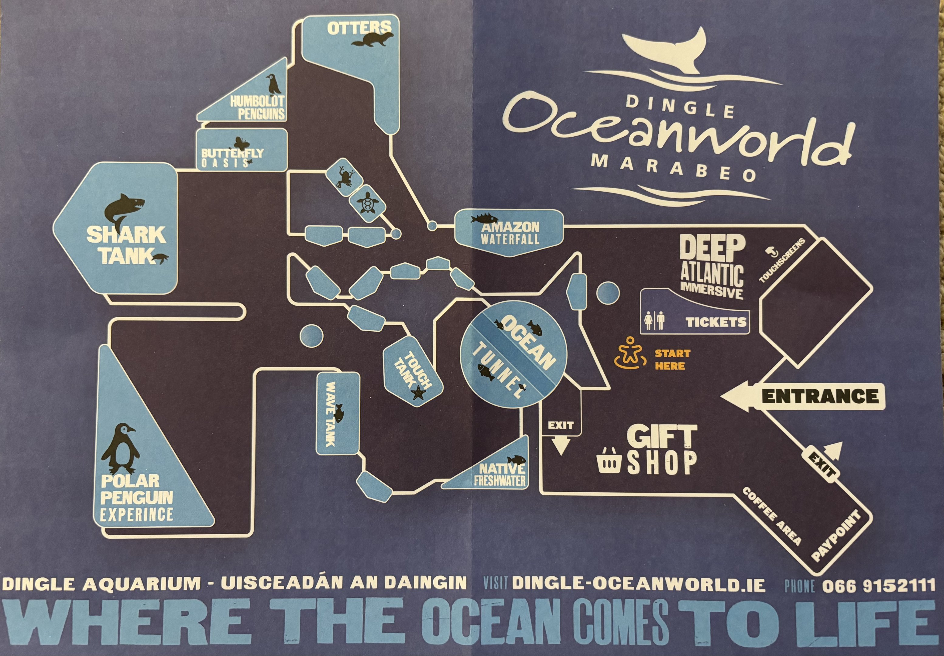 Dingle Oceanworld Aquarium Map - undated