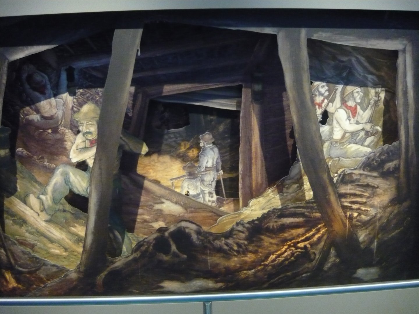 Discovery of the Iguanodon graveyard at Bernissart (diorama)