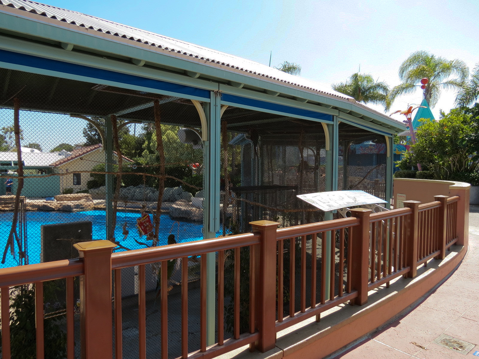 Dolphin Stadium - Blue Horizons Show - Macaw Holding Cages